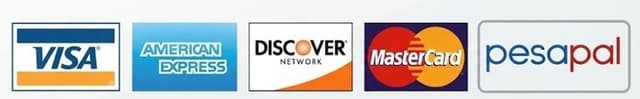 We accept Visa, American Express, Discover, Mastercard and Pesapal